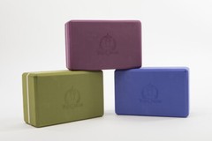 High Density 4″ Thick Yoga Block by Yoga Queen – Purple