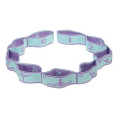 45.3 Inch Exercise Bands Yoga Stretching Strap Latin Elastic Dance Blue/Purple