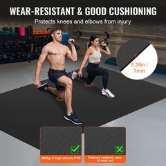 VEVOR Exercise Mat Non Slip Yoga Mat Gym Fitness Pilate Workout Mat (8x5ft)