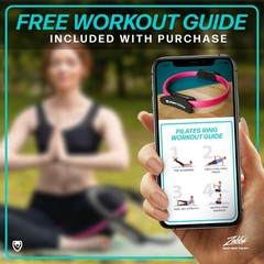 URBNFit Pilates Ring – 12″ Magic Circle w/Dual Grip, Foam Pads 12 Inch, Black
