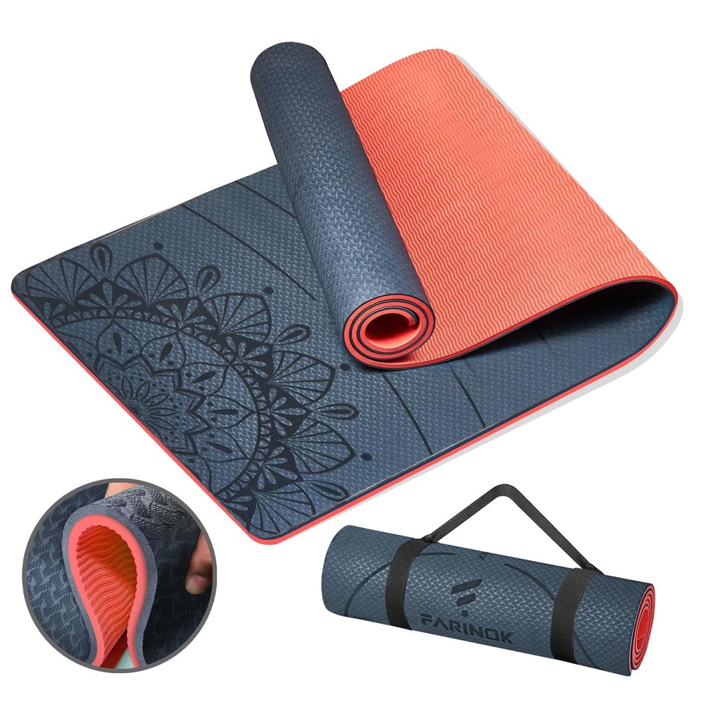 Yoga Mat Extra Thick 9MM, High Density Exercise Mats Non Slip for Home Workou…