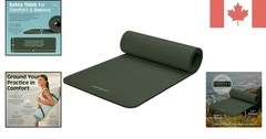Solana Yoga Mat 1/2″ Thick w/Nylon Strap for Men & Women – Non Slip Excercise…