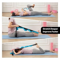 Stretching Strap with 10 LoopsYoga Strap for Physical Therapy,Home Workout,Pi…