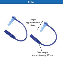 VIEW Swimming Gear Silicone 2-Way Ear Plugs,Blue,VA-1201A-BL