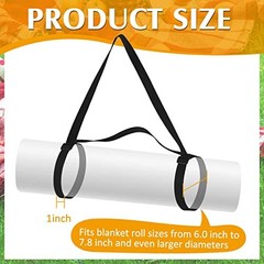 2 Pcs Picnic Blanket Carry Strap for Camping Motorcycle Bedroll Adjustable