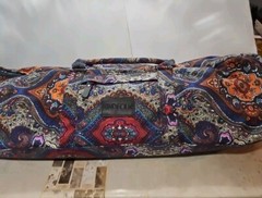 KindFolk Yoga Mat Bag Canvas Colorful Well Made Very Clean Zippered Bag & Pocket