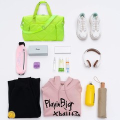 Sports Tote Gym Bag for Women, Travel Duffel Bag, Shoulder Weekender Overnigh…