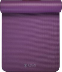 Gaiam Thick 10mm Yoga and Pilates Exercise Mat with Easy-Cinch Carrying Strap