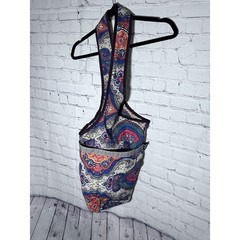 Ewedoos Yoga Mat Carrier Bag Paisley Boho Sling Tote Multicolor Canvas Gym Bag