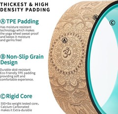 Yoga Wheel Set Upgraded Back Wheels Pain Relief & Stretching Strongest Back