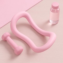KH866 Set of 2 Yoga Rings for Leg, Calves, Calf Pilates, pink and blue
