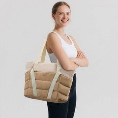 ‘s Yoga Tote Bag with Luggage Sleeve & Mat Straps – Gym Work Bag for Office, …