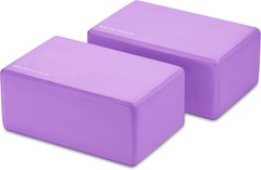 Set of 2 High Density Yoga Blocks, 9″x6″x4″ Each, Pair, Multiple Colors