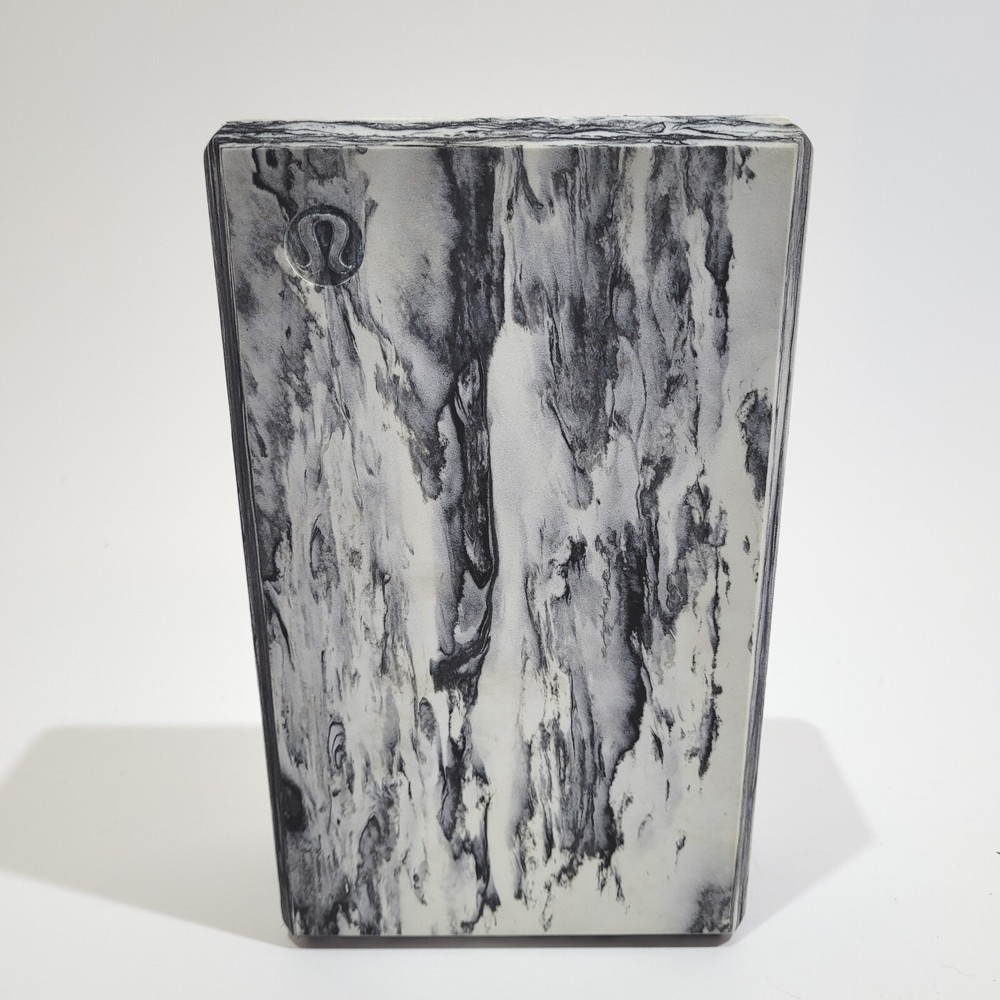 Lululemon Yoga Block Gray Marble Women + Men Workout Stretch Stack Foam Marbled