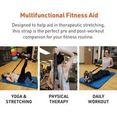 Static Stretch Strap, 6 ft. Long – Durable Woven Tool for Home Fitness & Gym …