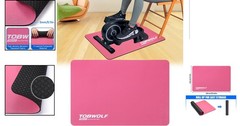 Non-Slip Mat for Exercise Equipment – Easily Cleanable & Stylish Pink