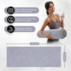 Yoga Mat Towel – Double Sided Microfiber Yoga Towel – Sweat Absorbent Non Slip H