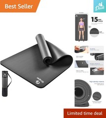 Non-Toxic 72″L x 32″W Yoga Mat – Extra Thick & Carry Bag Included