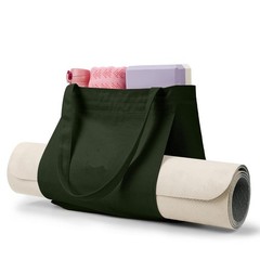Women Yoga Mat Bag Canvas Tote Sports Gym Pilates Carrier Shoulder Bag