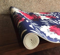 Gaiam Print Non-Slip Foam Yoga Mats, Floral and Gray, Rectangular, Unisex Adults