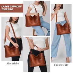 Long Keeper Vegan Leather Tote Handbags Women Large Capacity Hobo Shoulder Ba…