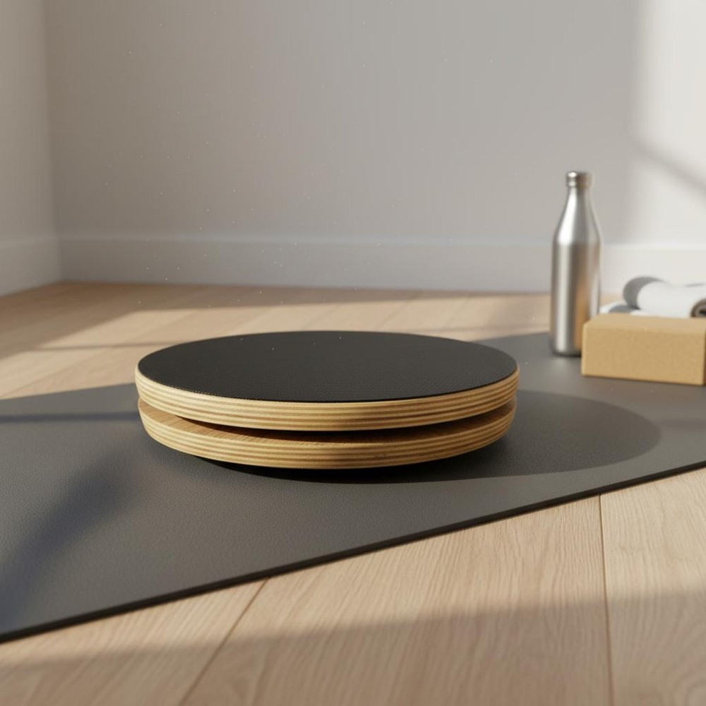 2 Pieces Wooden Pilates Disc Stretching Wooden Exercise for Home Exercise