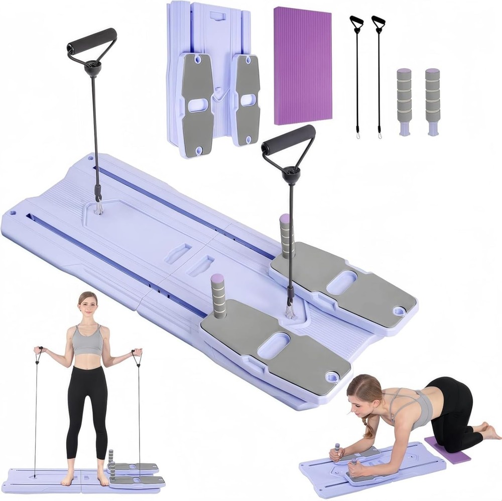 Pilates Reformer Board Set – 2026 Foldable 8-in-1 Pilates Machine for Full Body