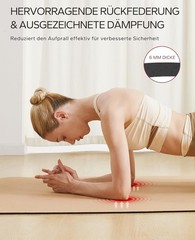 Yoga Mat Cork XXL – Extra Large Yoga Mat Non Slip 183x116cm / 183x92cm -…