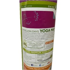Gaiam Premium Dandelion Days Yoga Mat Purple Teal 68″L x 24″W x 5MM NEW