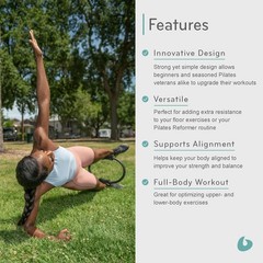 Lightweight Ultra-Fit Pilates Circle – 15-Inch Exercise Ring for All Levels