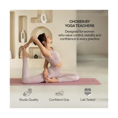 Premium Yoga Mat – Sweat-Activated Non-Slip PU Grip I Natural Rubber Base