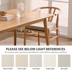 Chair Cushions for Dining Chairs, 2″ Thick Seat 4 Count(Pack of 1) Beige