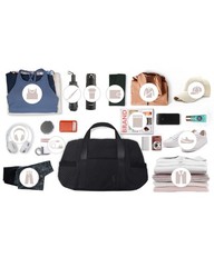 BAGSMART Large Gym Bag with Yoga Mat Buckle, 18.5 x 8.7 x 11 inches, Black