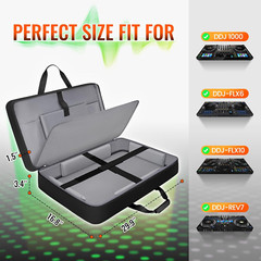 DJ Controller Case for DDJ-FLX10/ 1000/ REV7/ FLX6, Padded Large Capacity DJ Con
