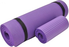 1/2-Inch High Density Exercise Yoga Mat with Strap | Multiple Options
