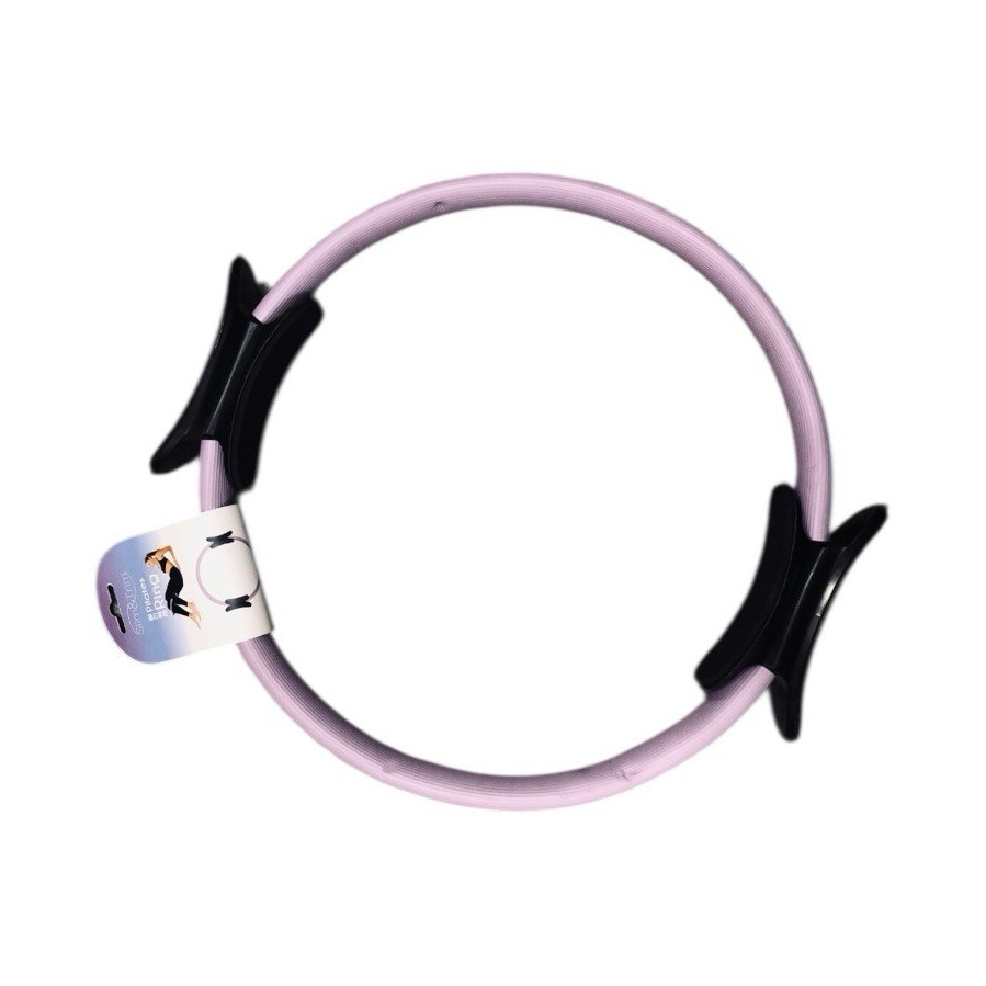 15 in Pilates Ring Exercise Circle, Purple/Black Padded Handles, Portable