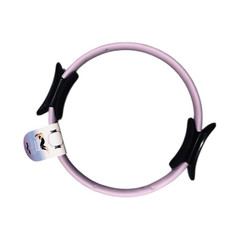 15 in Pilates Ring Exercise Circle, Purple/Black Padded Handles, Portable