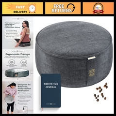 Luxe Velvet Meditation Cushion | Large Round Zafu Yoga Pillow | Posture Support