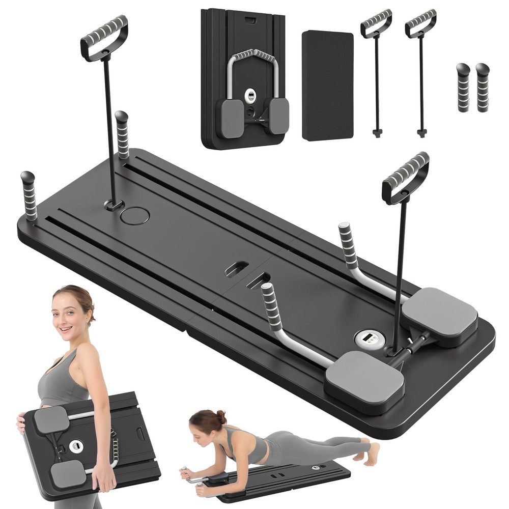 JANUA Pilates Board – 2024 Pilates Reformer Set Multi-Purpose Foldable Pilate…