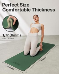 Yoga Mat, Non-Slip TPE Exercise Mat (1/4 Inch) for Pilates, Fitness & Barefoo…