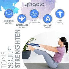 Y O Gayo Pilates Ring and Ball Set with 3 Resistance Bands – Black