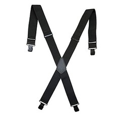 Suspenders Heavy Duty Utility Workwear One Size Industrial Nylon – Black