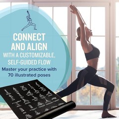Yoga Mat for Women and Men – Large, 5mm Thick, 68 Inch Long, Non Slip Exercis…