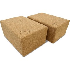 Cork Yoga Blocks Non-Slip Durable Support Asana Practice Fitness Accessories New