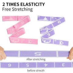 2 PCS Kids Stretching Strap – 8-Loop Adjustable Stretch Bands for Dance, Ball…
