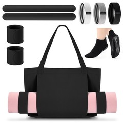 Yoga Bag Set for Women Including Yoga Mat Tote Bag, Booty Resistance Bands, N…