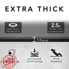 Karma Fitness TPE Yoga Mat Grey Printed 72″x32″