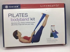 Vintage GAIAM Pilates Bodyband Workout Kit Toning W/VHS Video & 3 Bands