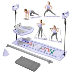 Pilates Board Portable Pilates Reformer Equipment 7-in-1 Foldable Abs Exercise