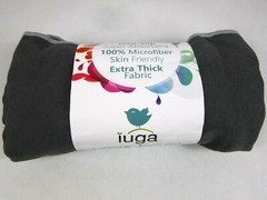 IUGA Soft Non Slip 100% Microfiber Extra Thick Fabric Yoga + Hand Towel Set Gray
